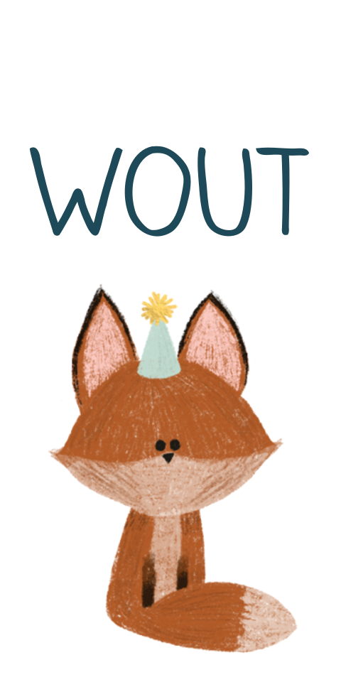 Doopsuiker label vosje | 18 stuks